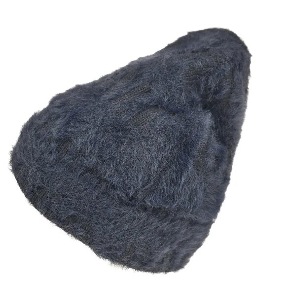 BALENCIAGA LOGO Knit Cap Onesize 55/61 Nylon Wool Fur Black 66RL700 main image 9